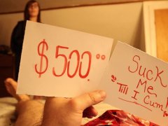 Stepmom plays a game (Win Money or Suck cock? )