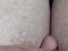 Skinny guy with abs orgasms and moans softly so parents don’t hear him