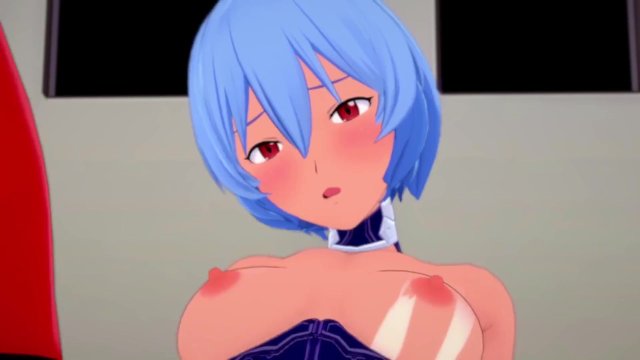 Asuka and Rei lesbian scissoring topless  Neon Genesis Evangelion Hentai Parody
