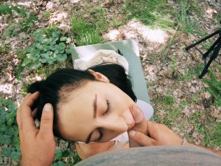 Backstage with Black Lynn - POV Free Use Outdoor Massive Facial(Freeuse Video)