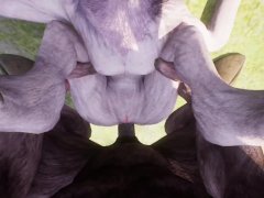 Furry Wolfgirl's holes are Stretched by Large Cock Minotaur Yiff PoV 3D Hentai