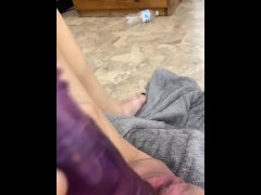 Squirting using my vibrating dildo