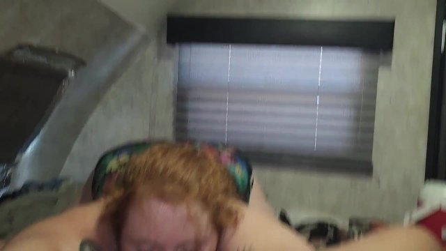 Sexy redhead eating pussy