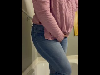 Desperately_Trying to Hold My Pee_But Wet My Jeans!