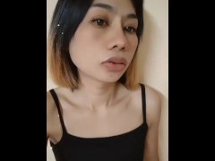 Cute slim Asian sexy horny girl tits