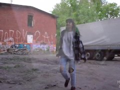 I did a sloppy blowjob in the abandoned place // NIGONIKA // BEST PORN