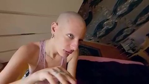 Shaved Head Tranny - Shaving Bald in Shower - Pornhub.com