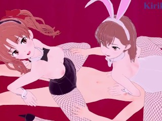 Mikoto Misaka and Kuroko Shirai and I have intense 3P sex - A Certain Scientific Railgun Hentai