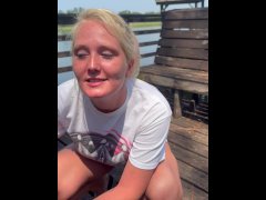 Quick public blowjob on a pier real amateur video