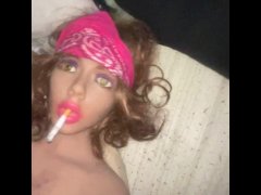request video. Lots of kissing with sex doll