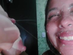leche en la cara de mi amiga