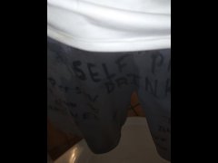 pissing in under armour shorts