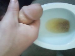 My sexy straight bro pissing and cumming