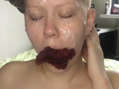 HARD Cum All Over Her Face