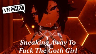 Vrchat Roleplay Party Grinding Riding Cowgirl Sneaking Away To Fuck The Goth Girl