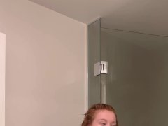 Watch hot teen after shower routine - real voyuerism