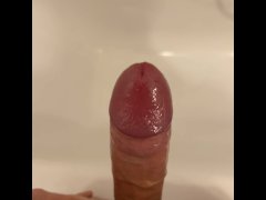 POV solo male stroking himself until strong orgasm