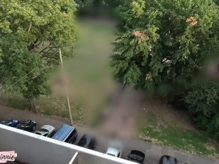 Did We Get Caught? Blowjob on Balcony Next to_a Public Park - SweetMinnie