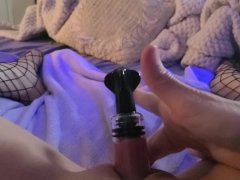 Using clit pump & pussy pump at the same time - secret masturbation