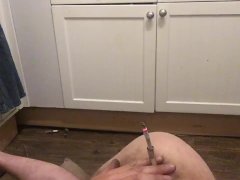 Fetish smoking a joint from ass anus bum blowing smoke