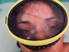 cum inside flooded mask