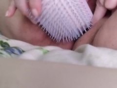 Just playing with my pussy and brush