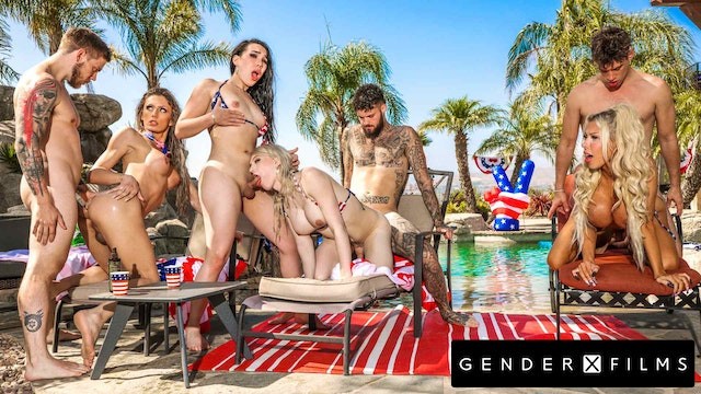 Genderxfilms Booming Trans Babes Pool Orgy Ft Jade Venus Brittney Kade N More