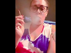 BBW stepmom milf smoking 420 joint fetish your POV