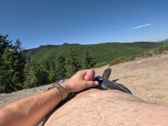 Top Of Hill Jacking Off On Beautiful Mother Nature