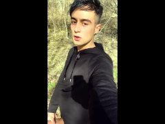 Walking with erection outdoor but I was too scared to cum public