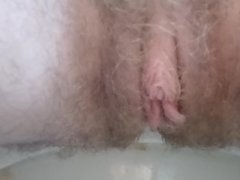 Quick piss with a hairy bussy