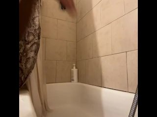 Ebony Got Bored in the Shower and Showed Off My NewShaved Pussy