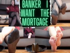 BANKER GIVE ME THE MORTGAGE! foot fetish (eng) (preview- link on video)