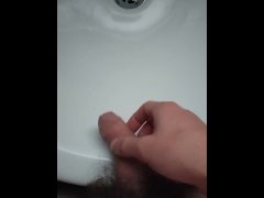 Uncut British Teen Cums In The Sink