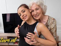Hairy Granny Norma Is Having a Lot Of Fun With Big Tits Teen Sheryl Collins