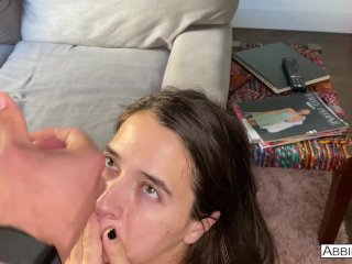 Big Cock Fucks My Pussy And Cums On My_Face - BOYFRIEND HAS TO_WATCH! - Abbie Maley