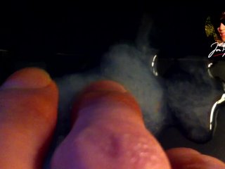 Close-up POV on Glans Penis While Jerking Off_on the Edge of Orgasm Until Cumming,Moaning, Playing