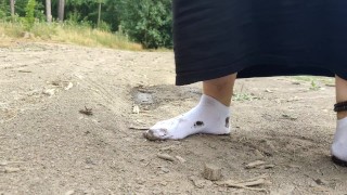 Špinavé ponožky, outdoor, barefoot