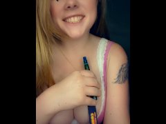 Message me for more! Over 2000 items! Here’s a peek of me hitting my dab pen and my pussy tightening