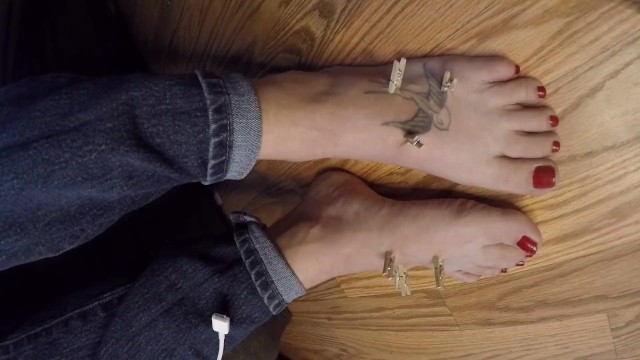 640px x 360px - Foot Fetish Chic: the Sensational Seduction of Toe-Tantalizing Clothespins!  - Pornhub.com