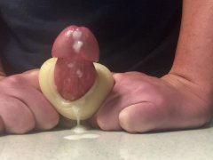 Hard Cock Fucks Pocket Pussy For Close Up Moaning Cumshot