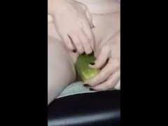 Vee Fucking Her Cucumber Dildo Says Come To Mommy!