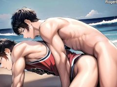Gay basketball players Beach sex Animation Cartoon porn Hentai