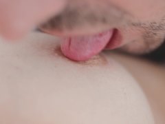 I was fascinated by the breast of a woman who forgot to wear a bra so I licked and sucked those tits