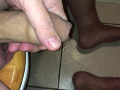 Showing off my big cock and huge feet