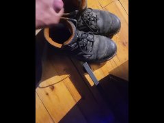 Cum in boot and wear them