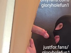 Hot straight military man in full uniform see both sides of gloryhole at OnlyFans gloryholefun1