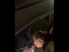 HE PULLS THE CAR OVER TO WATCH HER SUCK OFF A STRANGER THROUGH THE WINDOW