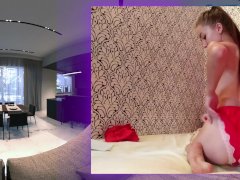 StripVR Alena Fingers herself - you control the experience as she strip and plays with herself