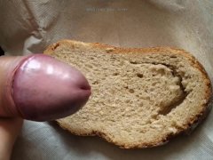 Hot cum on food bread handjob alone starbucks restaurant